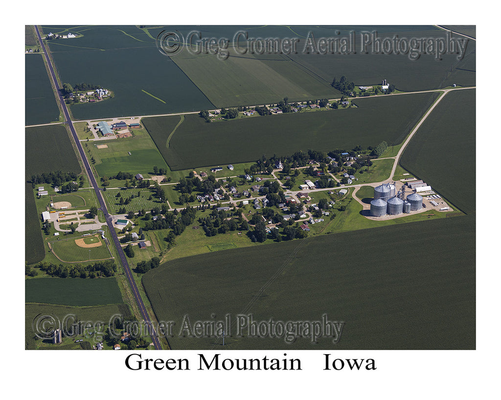 Aerial Photo of Green Mountain Iowa