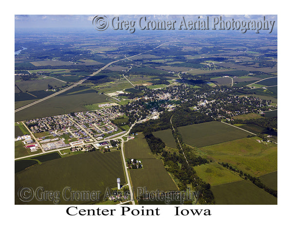 Aerial Photo of Center Point Iowa