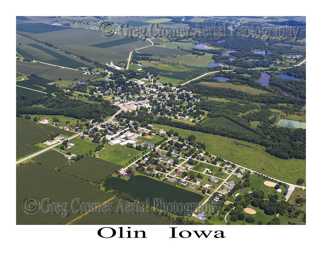 Aerial Photo of Olin Iowa