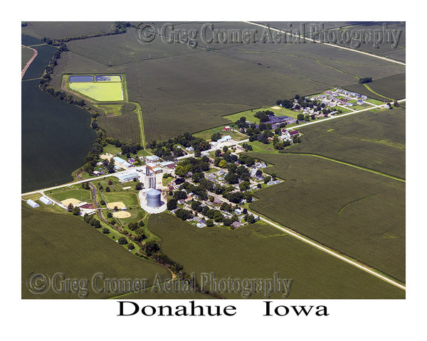 Aerial Photo of Donahue Iowa