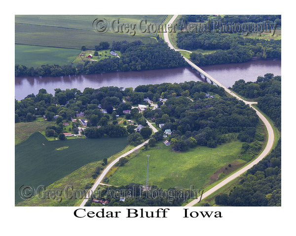 Aerial Photo of Cedar Bluff Iowa