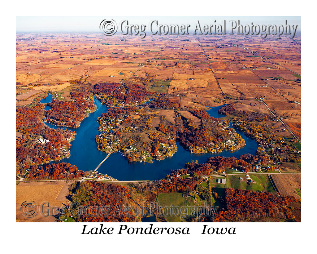 Aerial Photo of Lake Ponderosa Iowa