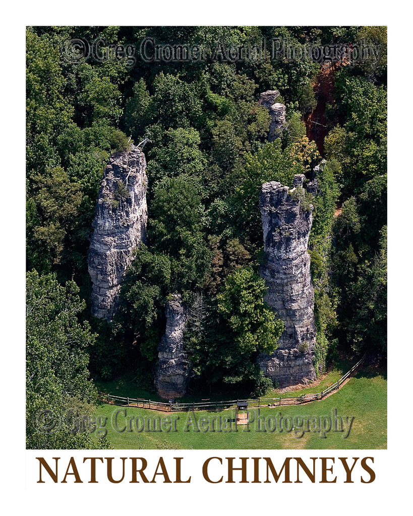Aerial Photo of Natural Chimneys, Virginia