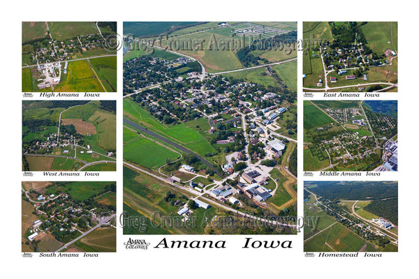 Aerial Photo of Amana Colonies, Iowa